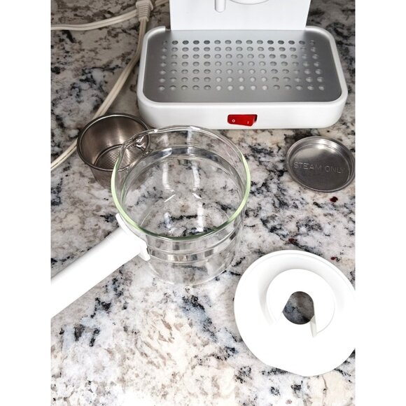 Krups White Espresso Mini 963 Cappuccino Maker Frother Machine With Accessories - Picture 4 of 16